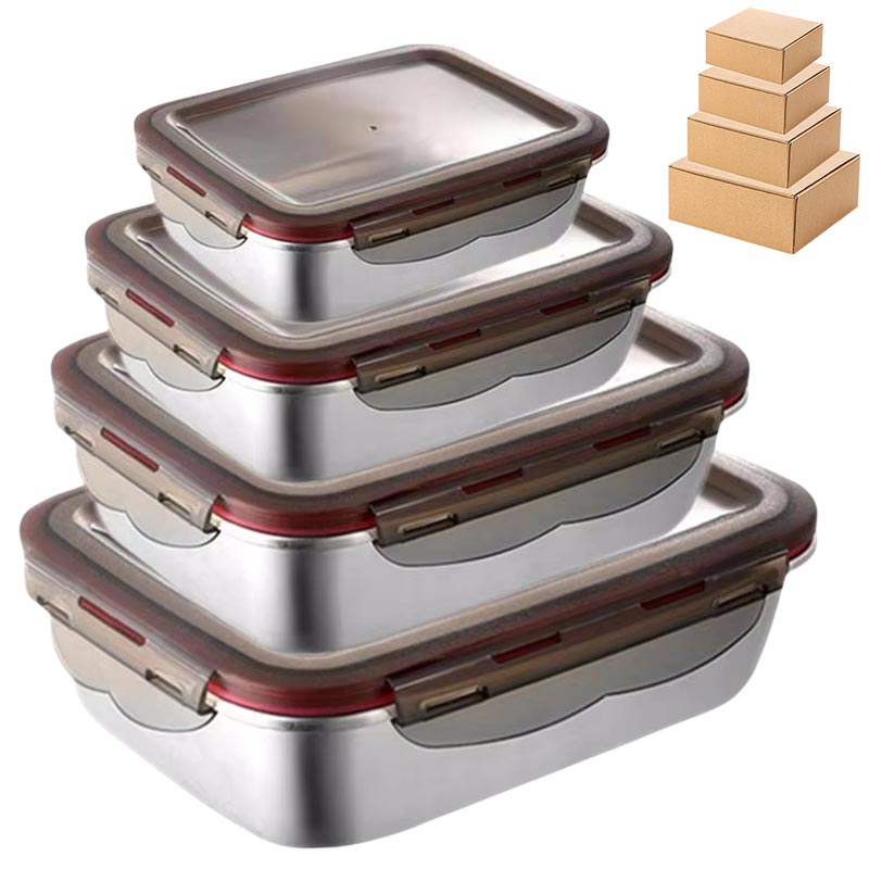 Meal Prep Tupperware - Нержавеющая сталь 304, коробка для обеда,
