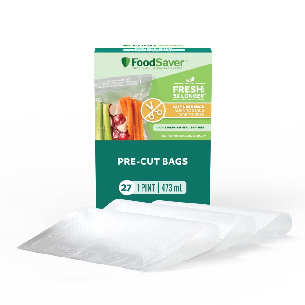 Meal Prep Vacuum Seal - Вакуумные пакеты FoodSaver Pint, 27 штук,