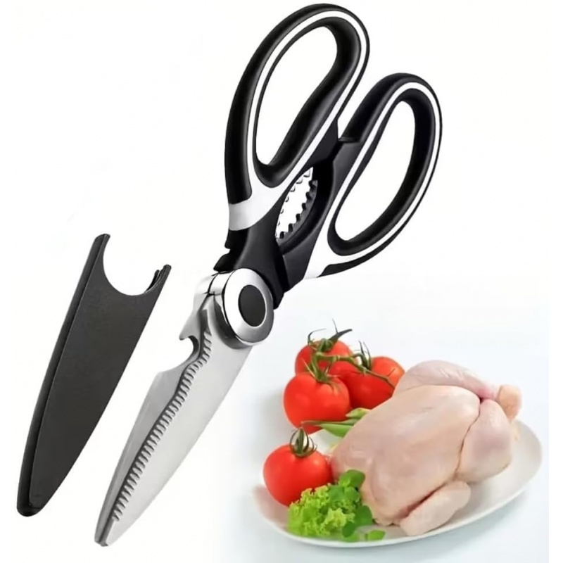 Meal Prep Chicken - Кухонные ножницы из нержавеющей стали, многофункциональные,